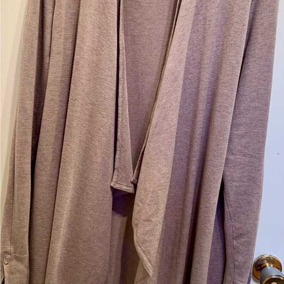 White House Black Market, cardigan, taupe. - Picture 2 of 9